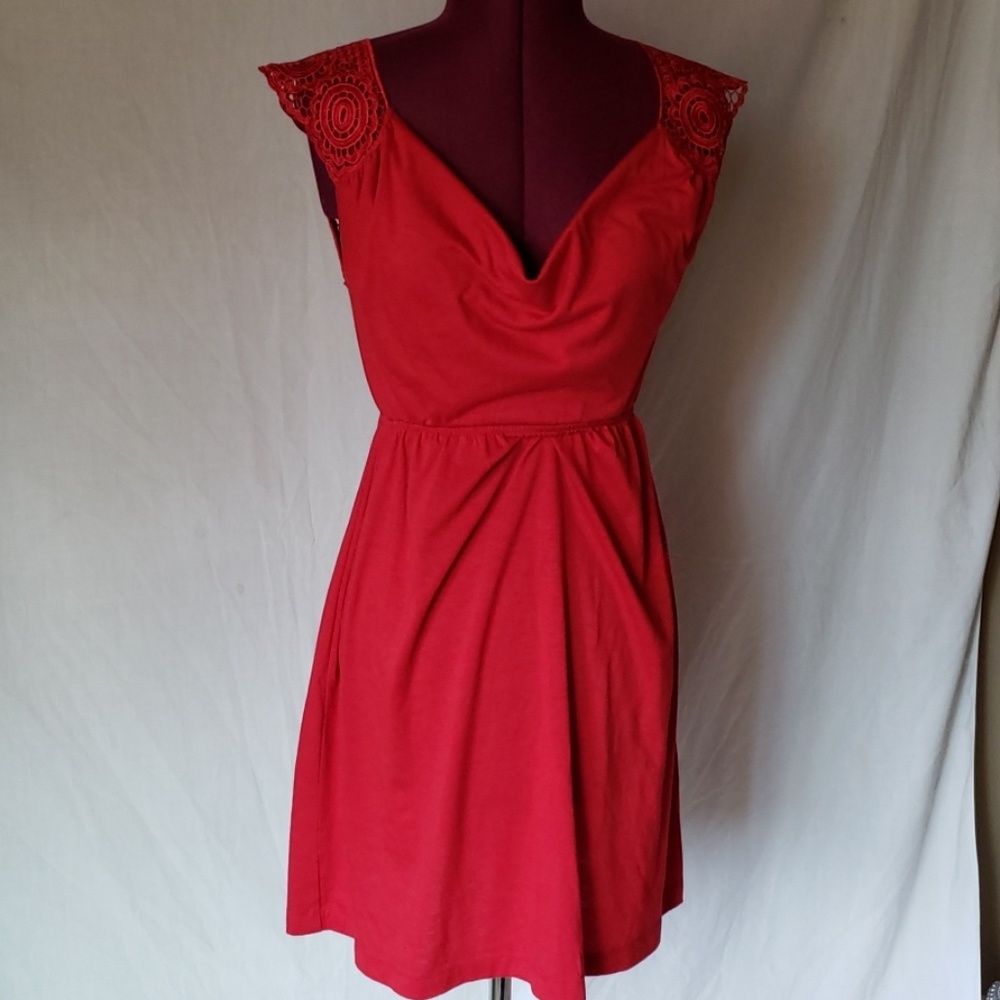 Bailey Blue red lattice dress